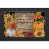 Briarwood Lane Be Grateful Thanksgiving Doormat Fall Floral Pumpkin Indoor Outdoor 30" X 18"