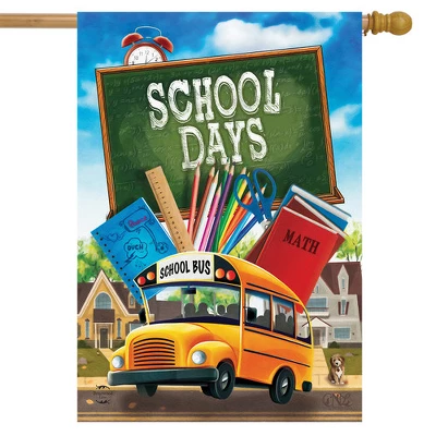 School Days Autumn House Flag Bus Books Fall Chalkboard 28" X 40" Briarwood Lane 1 School Days Autumn House Flag Bus Books Fall Chalkboard 28" X 40" Briarwood Lane