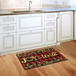 Joy To The World Christmas Doormat Checkered Berries 30" X 18" Briarwood Lane -Home Decor Store GUEST b2654d8b eed2 4de0 bdbf cbf53f83455d