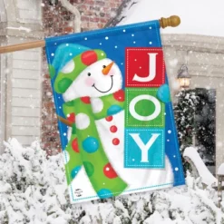 Briarwood Lane Snowman Joy Winter House Flag Hat And Scarf 28" X -Home Decor Store GUEST b6ce0f77 a135 460d 9f78 4ebd4e1c73b1