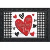 Checkered Valentine Doormat Indoor Outdoor 30" X 18" Briarwood Lane