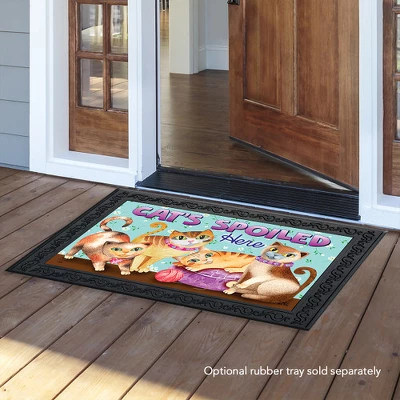 Cats Spoiled Here Humor Doormat Indoor Outdoor 30" X 18" Briarwood Lane 2 Cats Spoiled Here Humor Doormat Indoor Outdoor 30" X 18" Briarwood Lane - Image 2