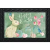 Easter Bunny And Tulips Primitive Doormat Floral 30" X 18" Briarwood Lane