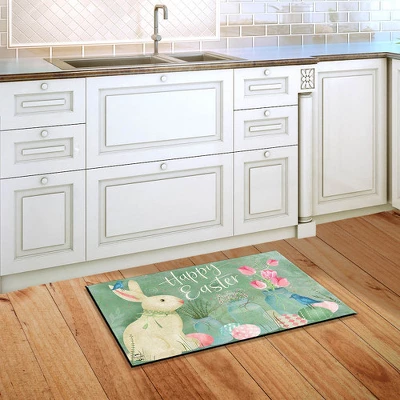 Easter Bunny And Tulips Primitive Doormat Floral 30" X 18" Briarwood Lane 3 Easter Bunny And Tulips Primitive Doormat Floral 30" X 18" Briarwood Lane - Image 3