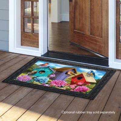 Colorful Birdhouses Spring Doormat Indoor Outdoor 30" X 18" Briarwood Lane 2 Colorful Birdhouses Spring Doormat Indoor Outdoor 30" X 18" Briarwood Lane - Image 2