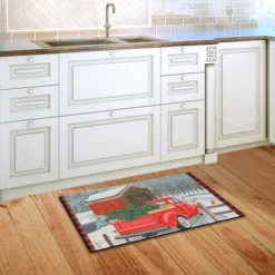 Briarwood Lane Festive Covered Bridge Christmas Doormat Red Pickup Truck Indoor Outdoor 30" X 18" -Home Decor Store GUEST c06c2216 e40b 45c7 ad1e ad4850086b4f