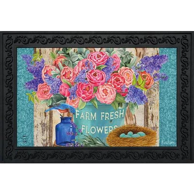 Farm Fresh Peonies Spring Doormat Floral Indoor Outdoor 30" X 18" Briarwood Lane 1 Farm Fresh Peonies Spring Doormat Floral Indoor Outdoor 30" X 18" Briarwood Lane