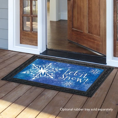 Snowflakes Winter Doormat Let It Snow Indoor Outdoor 30" X 18" Briarwood Lane 2 Snowflakes Winter Doormat Let It Snow Indoor Outdoor 30" X 18" Briarwood Lane - Image 2
