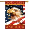 Briarwood Lane God Bless America Bald Eagle House Flag Patriotic 4th Of July 28" X 40"