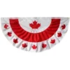 Canadian Maple Leaf 48" X 24" Pleated Bunting With Brass Grommets Briarwood Lane