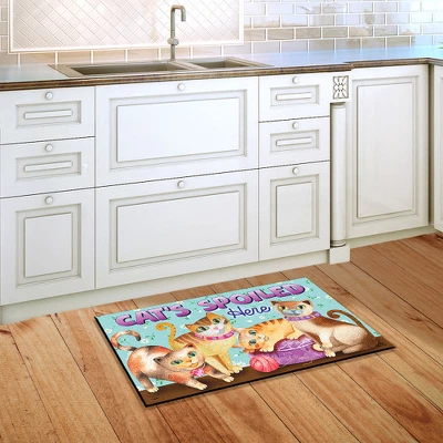 Cats Spoiled Here Humor Doormat Indoor Outdoor 30" X 18" Briarwood Lane 3 Cats Spoiled Here Humor Doormat Indoor Outdoor 30" X 18" Briarwood Lane - Image 3