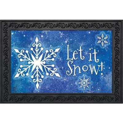 Snowflakes Winter Doormat Let It Snow Indoor Outdoor 30" X 18" Briarwood Lane 1 Snowflakes Winter Doormat Let It Snow Indoor Outdoor 30" X 18" Briarwood Lane