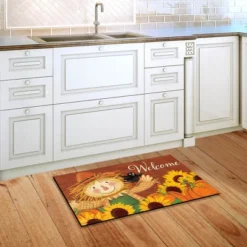 Briarwood Lane Happy Scarecrow Fall Doormat Sunflowers Autumn Indoor / Outdoor 30" X 18" -Home Decor Store GUEST cc1a6540 7e24 4ef4 a56f 08e846786af1
