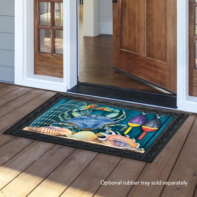 Crab Walk Summer Doormat Indoor Outdoor 30" X 18" Briarwood Lane 2 Crab Walk Summer Doormat Indoor Outdoor 30" X 18" Briarwood Lane - Image 2