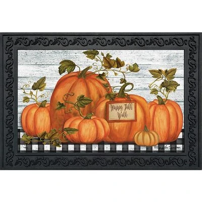 Briarwood Lane Happy Fall Y'all Pumpkins Primitive Doormat Autumn Indoor Outdoor 30" X 18" 1 Briarwood Lane Happy Fall Y'all Pumpkins Primitive Doormat Autumn Indoor Outdoor 30" X 18"