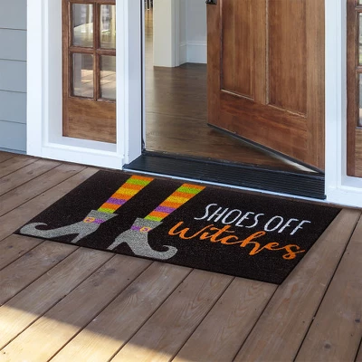 Shoes Off Witches Coir Everyday Halloween Doormat 30" X 18" Indoor Outdoor Briarwood Lane 1 Shoes Off Witches Coir Everyday Halloween Doormat 30" X 18" Indoor Outdoor Briarwood Lane