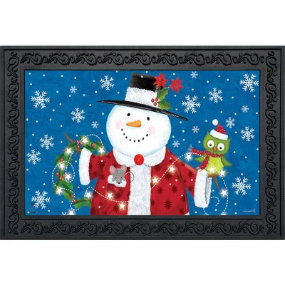 Snow Day Cheer Christmas Doormat Snowman Indoor Outdoor 30" X 18" Briarwood Lane 1 Snow Day Cheer Christmas Doormat Snowman Indoor Outdoor 30" X 18" Briarwood Lane