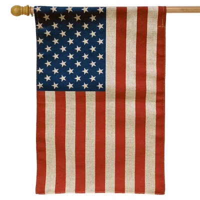 American Flag Burlap Flag House Flag USA Patriotic 28" X 40" Briarwood Lane 1 American Flag Burlap Flag House Flag USA Patriotic 28" X 40" Briarwood Lane