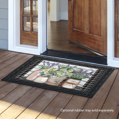Farmhouse Flowers Spring Doormat Rustic Floral Indoor Outdoor 30" X 18" Briarwood Lane 2 Farmhouse Flowers Spring Doormat Rustic Floral Indoor Outdoor 30" X 18" Briarwood Lane - Image 2