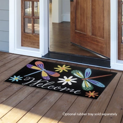 Colorful Dragonflies Spring Natural Fiber Coir Doormat 30" X 18" Briarwood Lane 1 Colorful Dragonflies Spring Natural Fiber Coir Doormat 30" X 18" Briarwood Lane