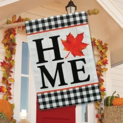 Fall Home Burlap House Flag 40" X 28" Briarwood Lane -Home Decor Store GUEST d84e10af c077 41b7 9035 3397cba59503
