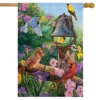 Garden Melodies Spring House Flag Floral Bell 28" X 40" Briarwood Lane