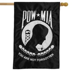 POW Applique & Embroidered House Flag POW/MIA Vietnam 28" X 40" Briarwood Lane
