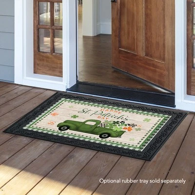 St. Pat's Pickup Holiday Doormat Indoor Outdoor 30" X 18" Briarwood Lane 2 St. Pat's Pickup Holiday Doormat Indoor Outdoor 30" X 18" Briarwood Lane - Image 2
