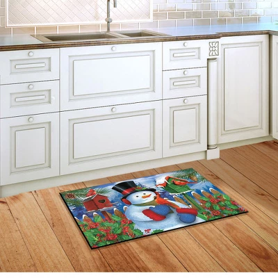 Snowman And Cardinals Winter Doormat 30" X 18" Indoor Outdoor Briarwood Lane 4 Snowman And Cardinals Winter Doormat 30" X 18" Indoor Outdoor Briarwood Lane - Image 4