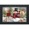 Briarwood Lane Snowman And Friends Winter Doormat Birds Lantern C
