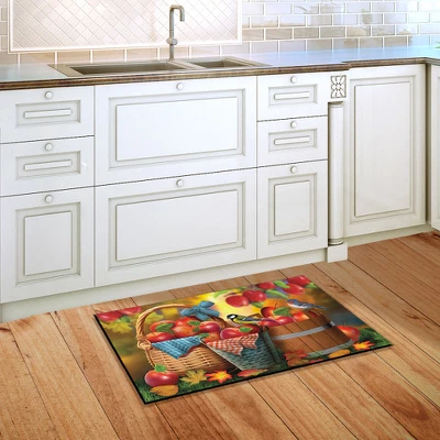 Briarwood Lane Harvest Apple Basket Fall Doormat Bluebirds Picnic Indoor Outdoor 30" X 18" 3 Briarwood Lane Harvest Apple Basket Fall Doormat Bluebirds Picnic Indoor Outdoor 30" X 18" - Image 3