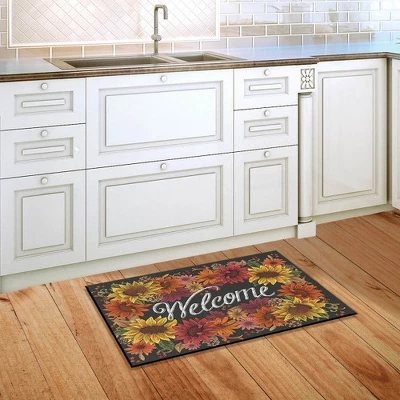Briarwood Lane Fall Flowers Welcome Doormat Autumn Indoor Outdoor 2 Briarwood Lane Fall Flowers Welcome Doormat Autumn Indoor Outdoor - Image 2