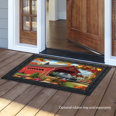 Harvest Bridge Autumn Doormat Pickup Truck Indoor Outdoor 30" X 18" Briarwood Lane 2 Harvest Bridge Autumn Doormat Pickup Truck Indoor Outdoor 30" X 18" Briarwood Lane - Image 2
