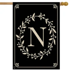 Briarwood Lane Classic Monogram Letter N House Flag Double-Sided 28" X 40"