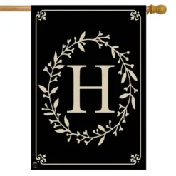 Briarwood Lane Classic Monogram Letter H House Flag Double-Sided 28" X 40"