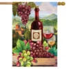 Wine Country Summer House Flag Vineyard Grapes 28" X 40" Briarwood Lane