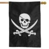 Pirate Jack Applique & Embroidered House Flag Nautical 28" X 40" Briarwood Lane