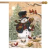 Briarwood Lane Winter Friends Primitive House Flag Snowman Cardin